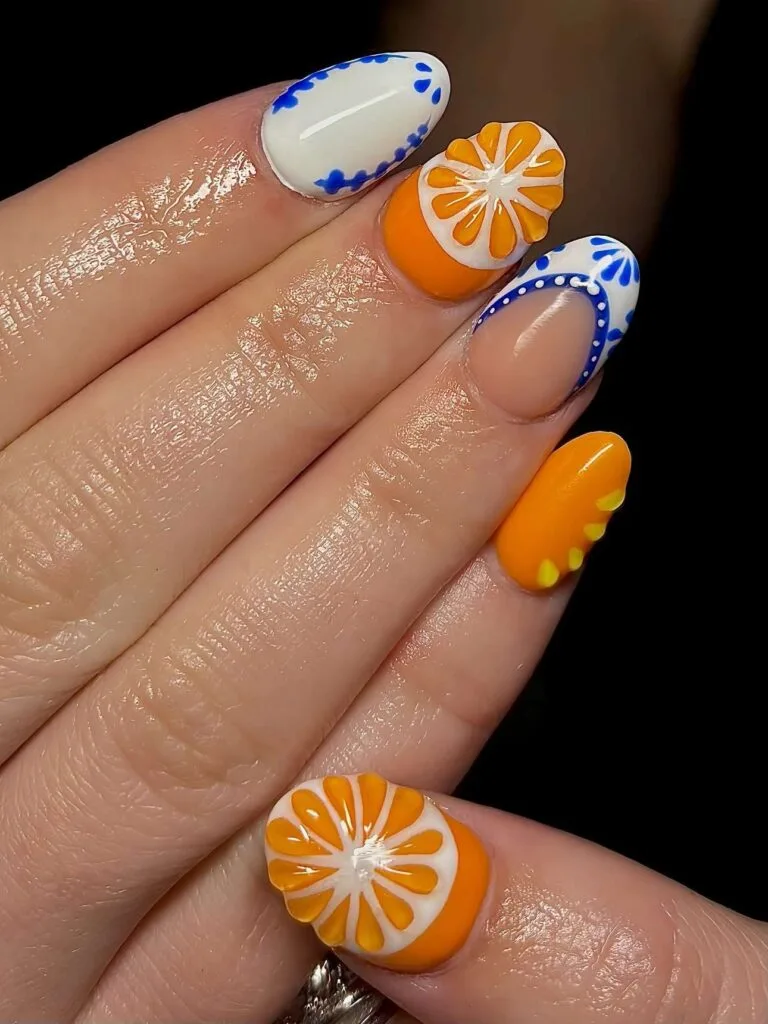 blue and white french tip nails 050 b8ab3ff980