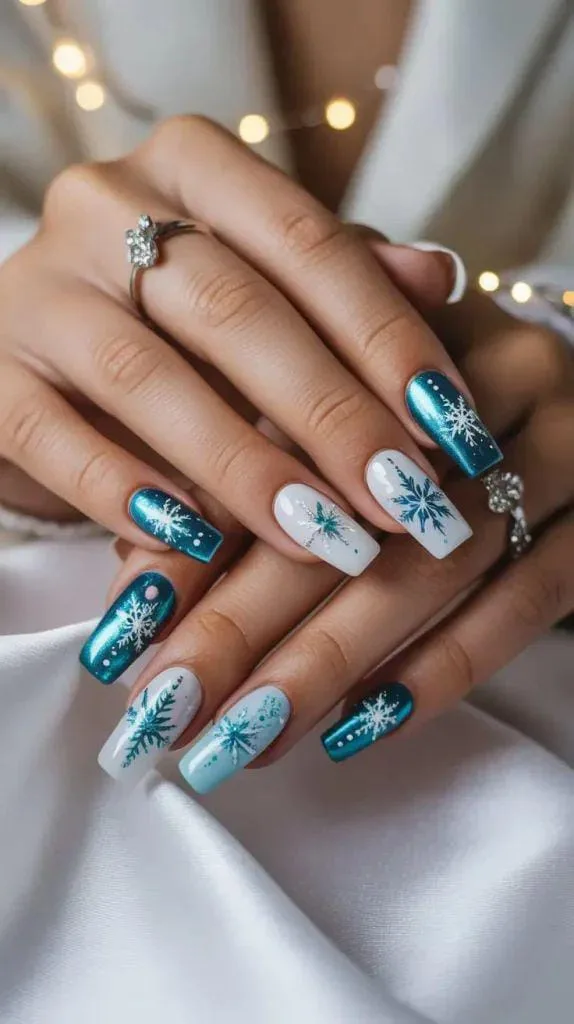 blue and white winter nails 010 14905b8bc8
