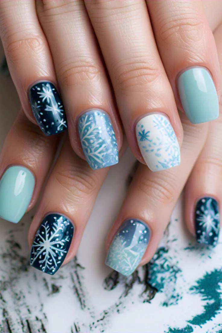 blue and white winter nails 014 d2ea067e14