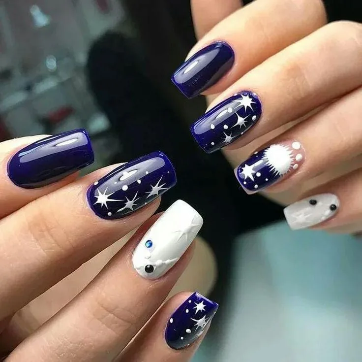 blue and white winter nails 030 17f5361472