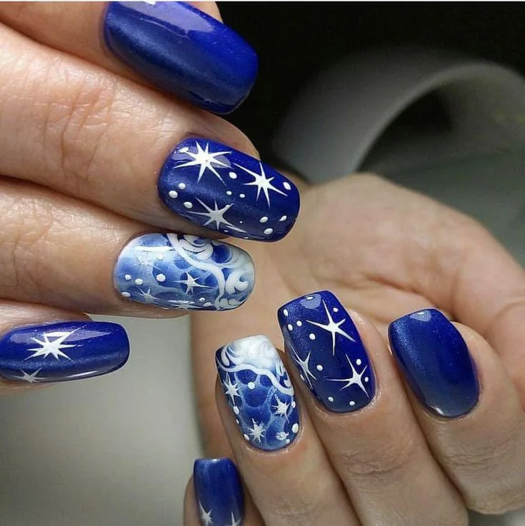 blue and white winter nails 035 97fc89e678