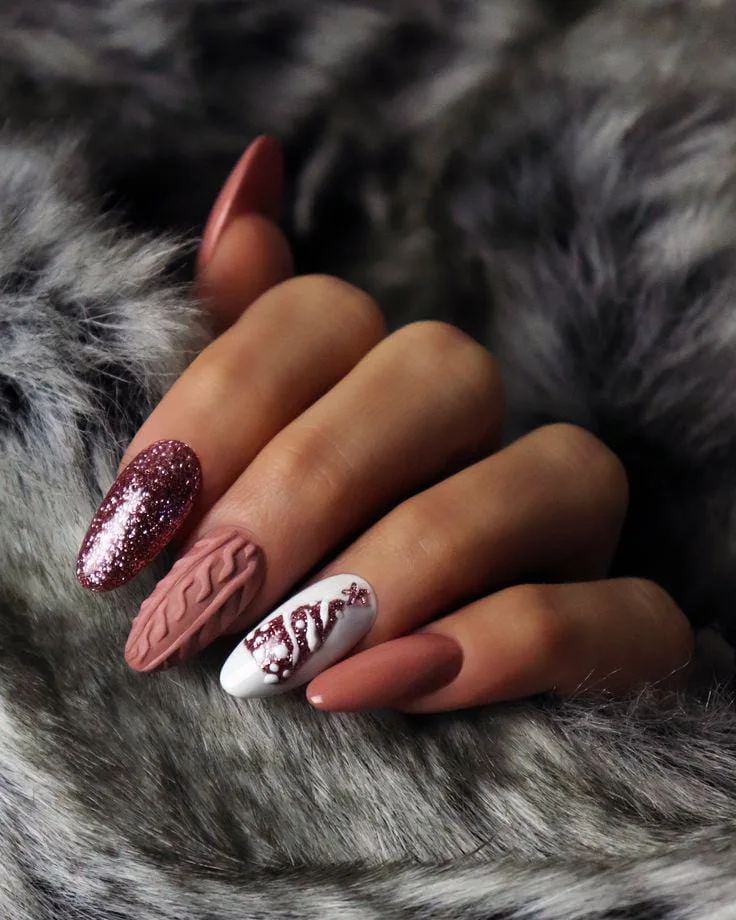 brown christmas nails 011 ec0aaf0e48