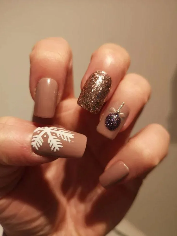 brown christmas nails 027 ba8cc33863
