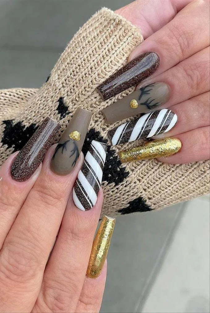 brown christmas nails 030 0523eb2191