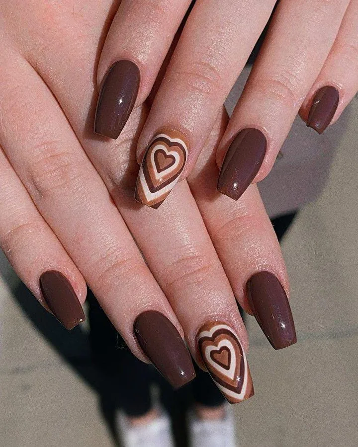 From Mocha to Cocoa: Brown Valentines Nails to Steal Hearts 1
