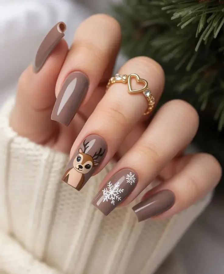Warm Up Your 2026 Look with Brown Winter Nail Designs 1