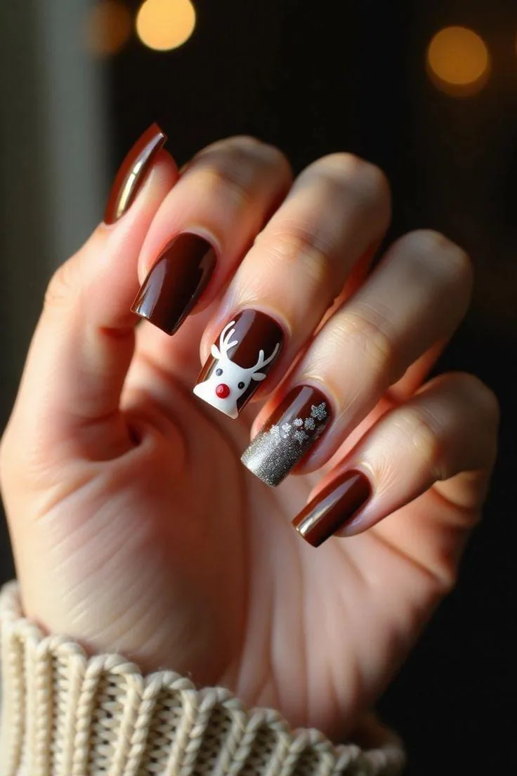 Holiday-Ready Burgundy Christmas Nail Designs to Copy for 2025 1