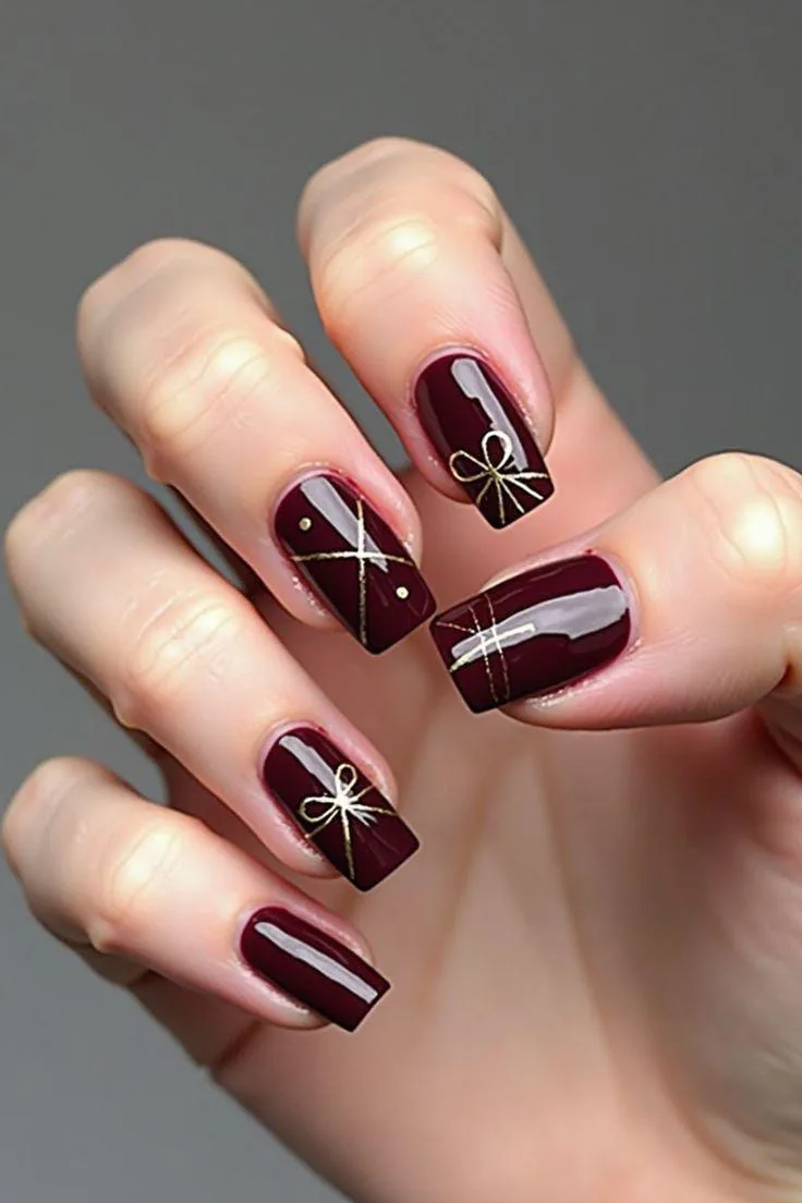 burgundy christmas nail designs 002 8be6af0908