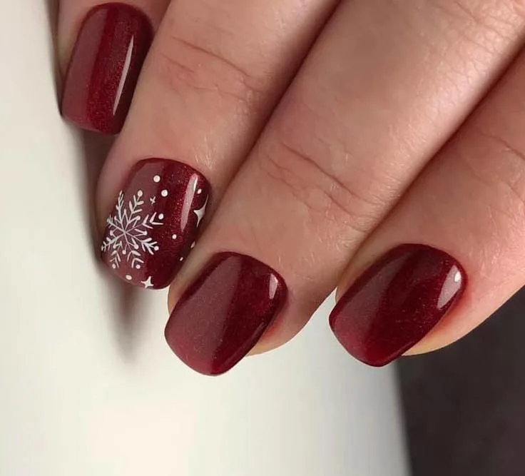burgundy christmas nail designs 006 808a81b583