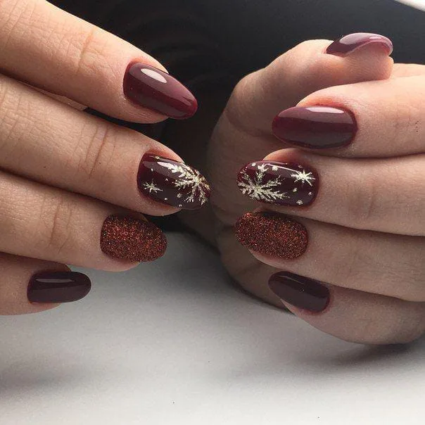 burgundy christmas nail designs 007 d3ca3bd945