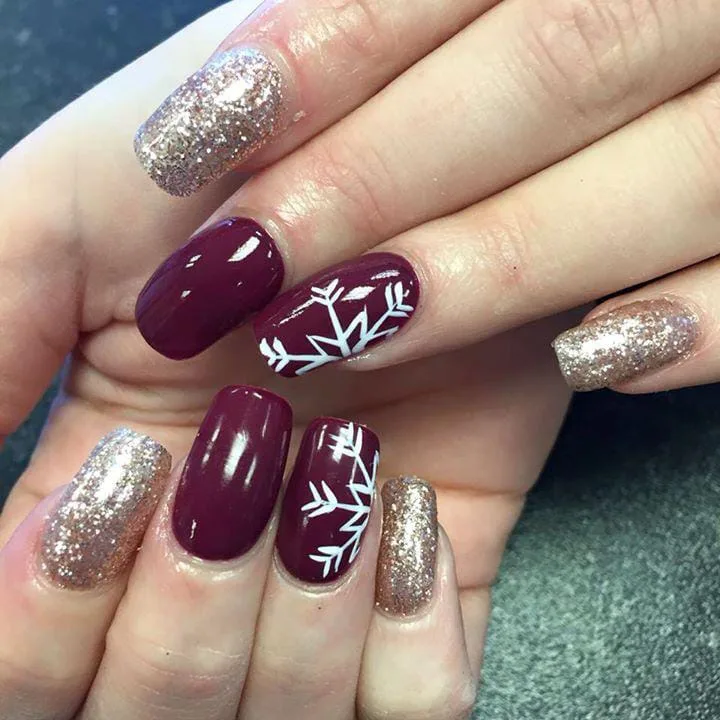 burgundy christmas nail designs 008 545b50a880