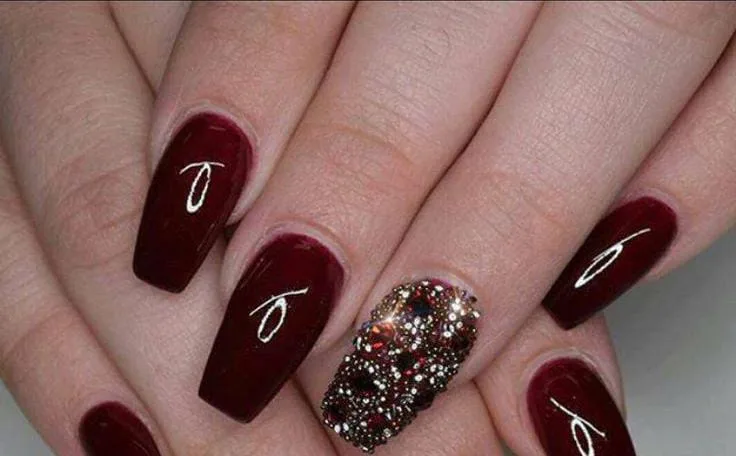 burgundy christmas nail designs 010 9211afc2e7