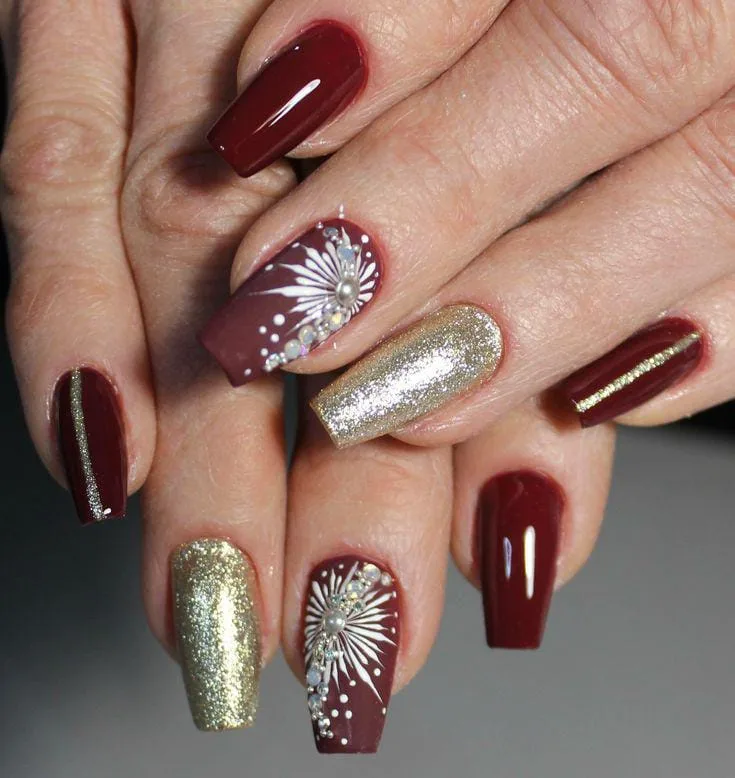burgundy christmas nail designs 011 edd824f2ac