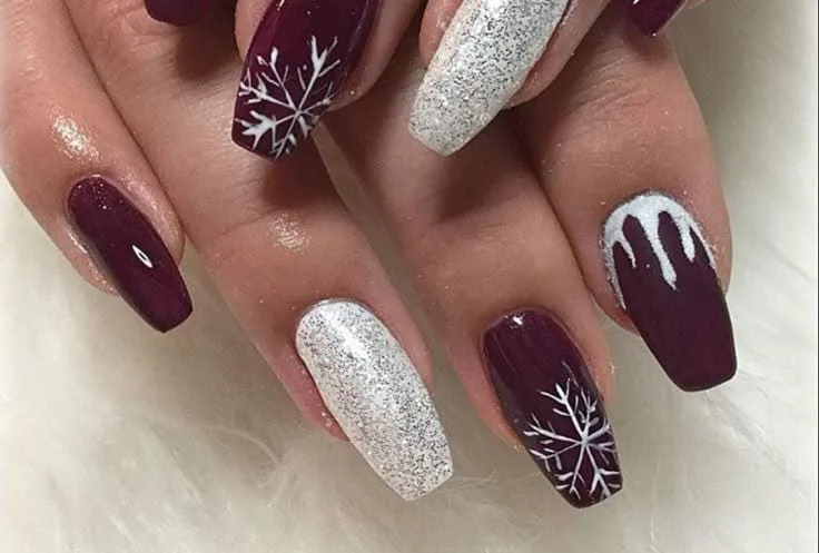 burgundy christmas nail designs 019 17caea87a2