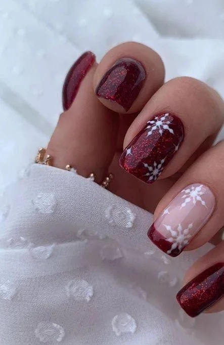 burgundy christmas nail designs 020 367bd81372