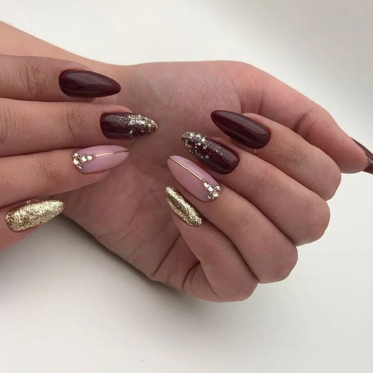 burgundy christmas nail designs 026 30b4d8a951