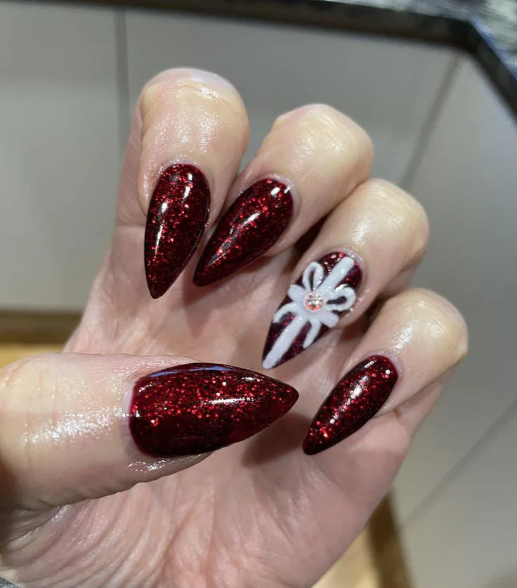 burgundy christmas nail designs 028 97eab39098