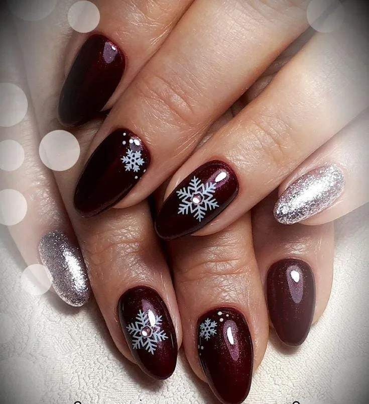 burgundy christmas nail designs 030 9b06e4336d