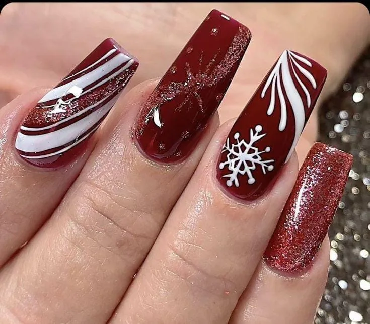 burgundy christmas nail designs 035 44d06e72da