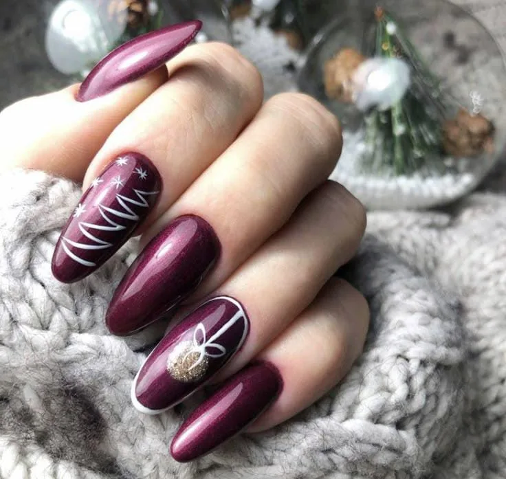 burgundy christmas nail designs 042 6c5842dbb5