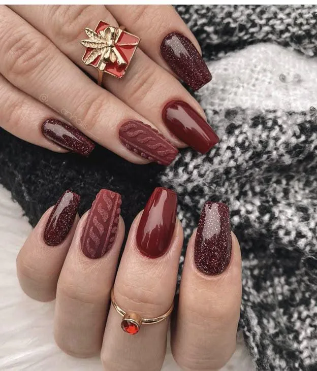 burgundy christmas nail designs 046 430390aedc