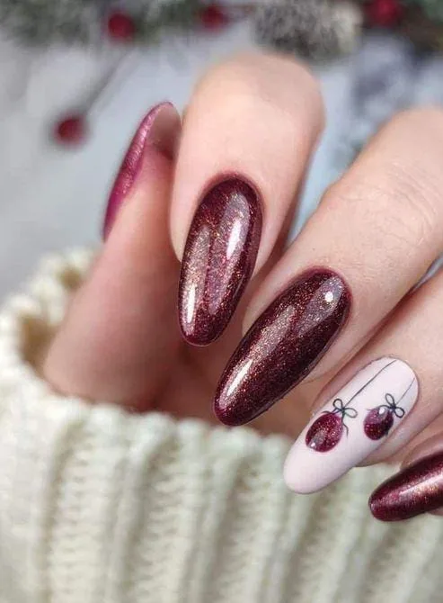 burgundy christmas nail designs 047 4339893d34