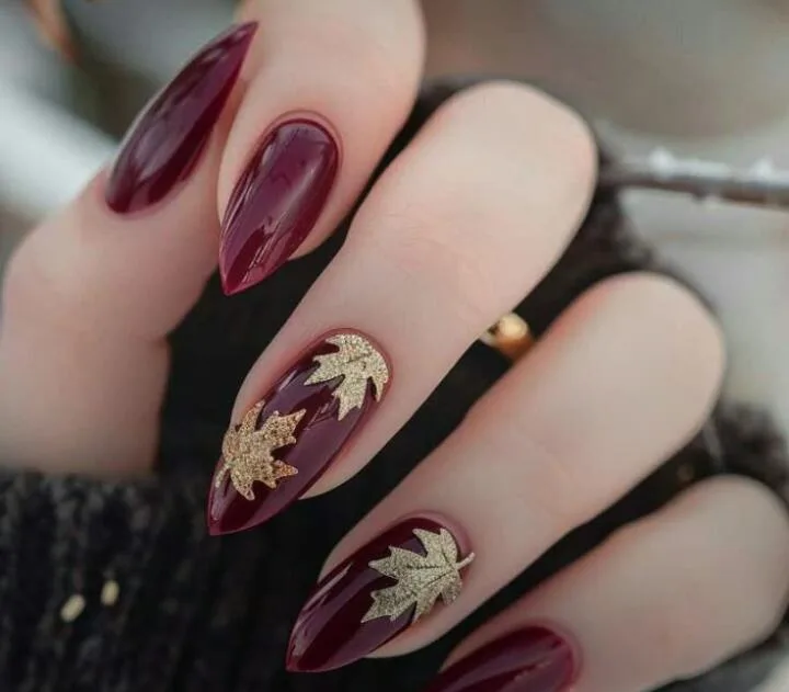 burgundy fall nails 002 7591901c47