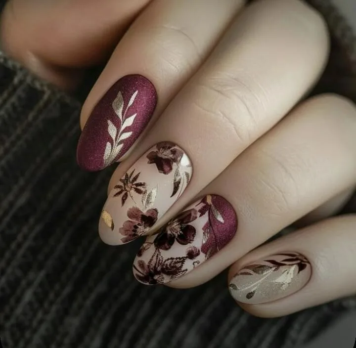 burgundy fall nails 007 a63ed42f0f