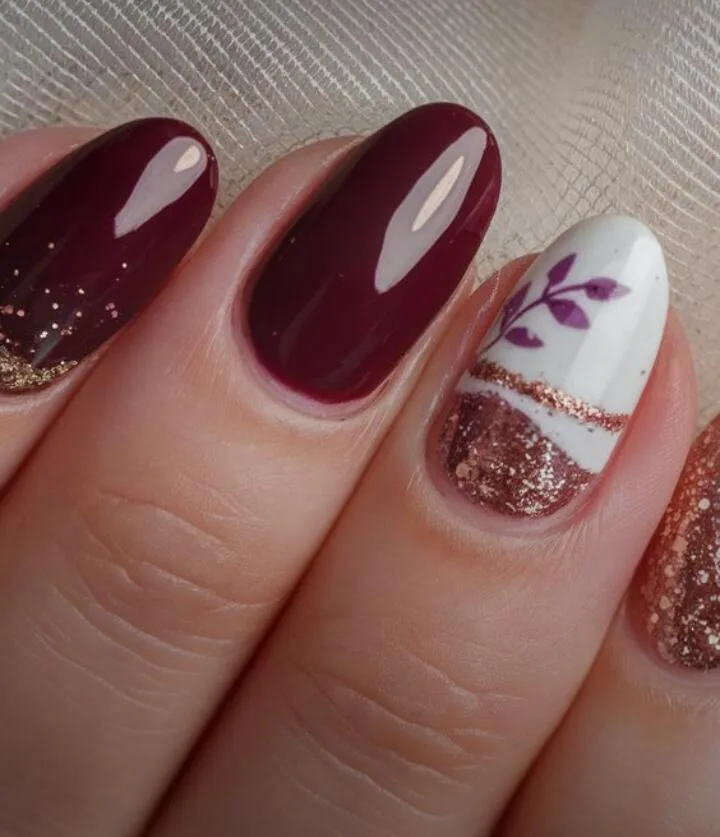 burgundy fall nails 015 f357ba4891