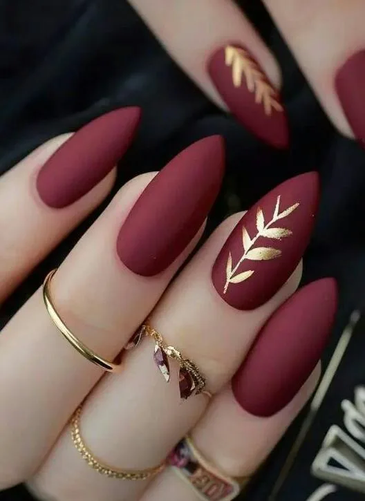 burgundy fall nails 018 a9cb6a8c30