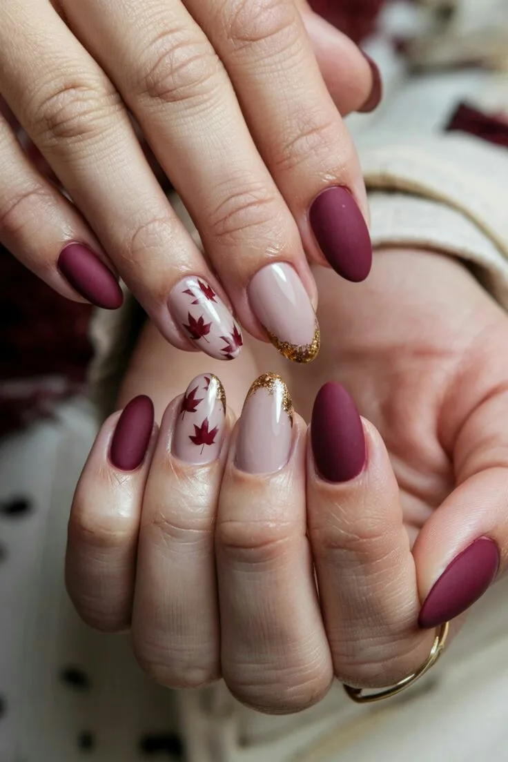 burgundy fall nails 019 804c0fc66d