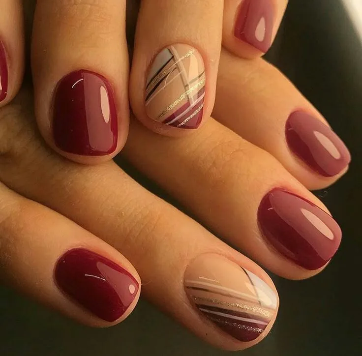 burgundy fall nails 021 bdf733edbb