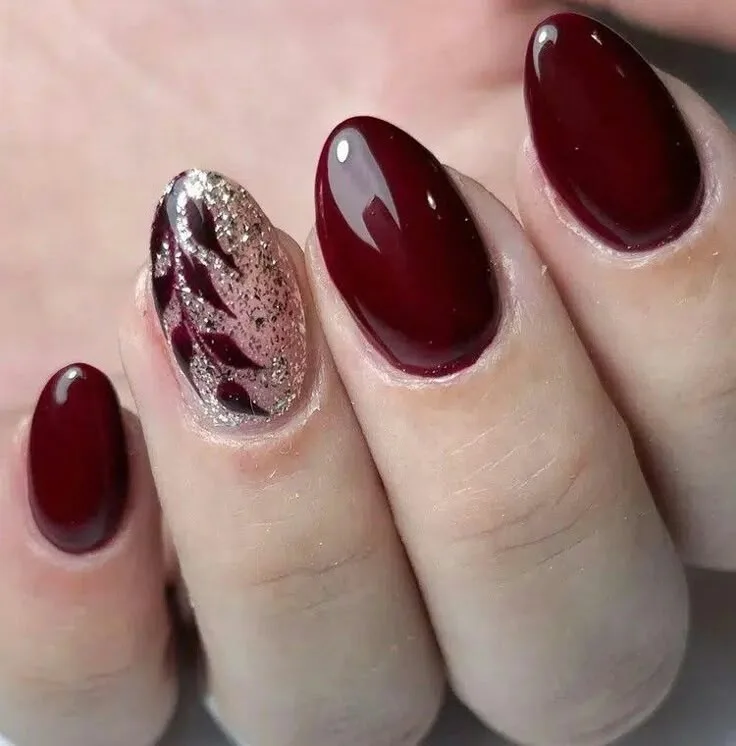 burgundy fall nails 022 a15b2edb98