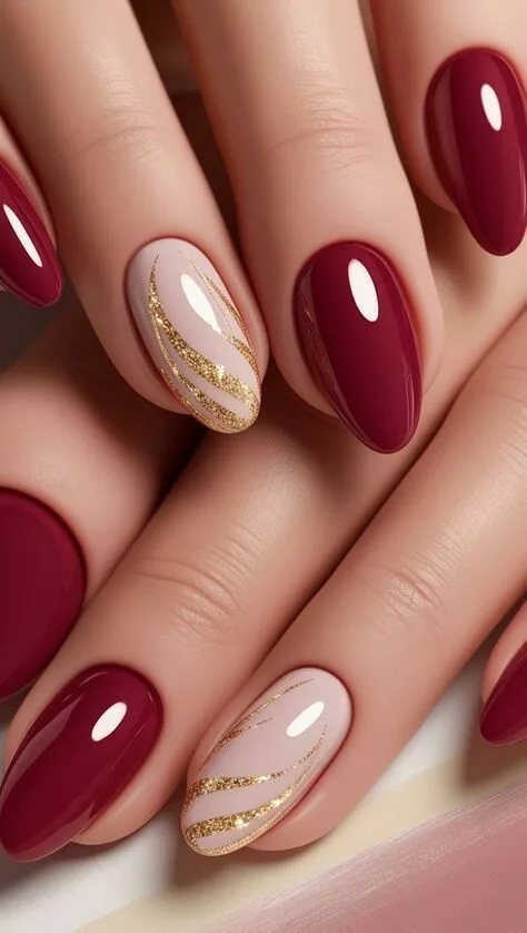 burgundy fall nails 025 f6e9f7baa2