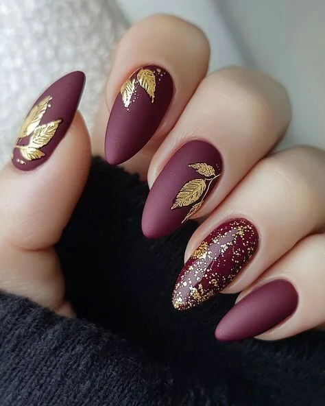 burgundy fall nails 027 321ac8ce76