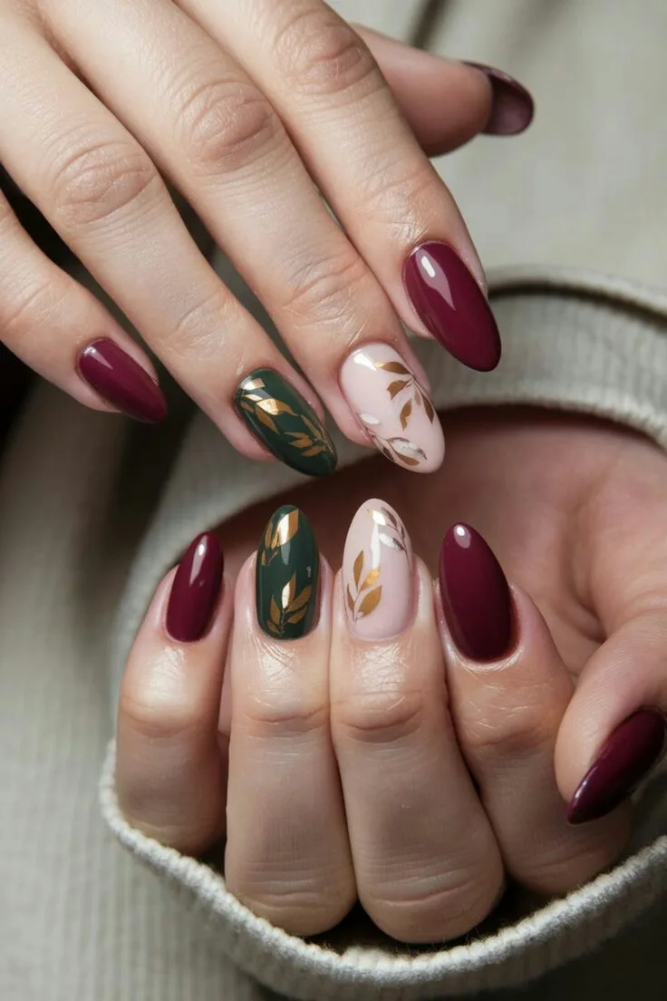 burgundy fall nails 030 44bb77408b