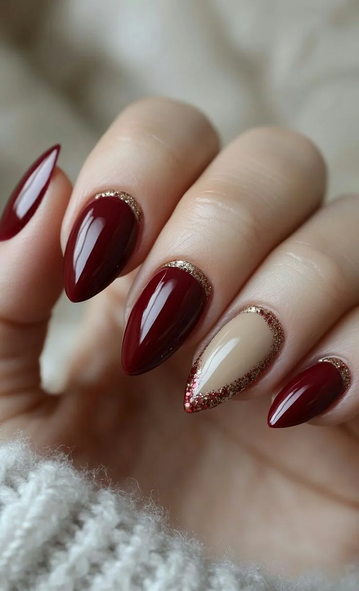 burgundy fall nails 031 2fde3c968c