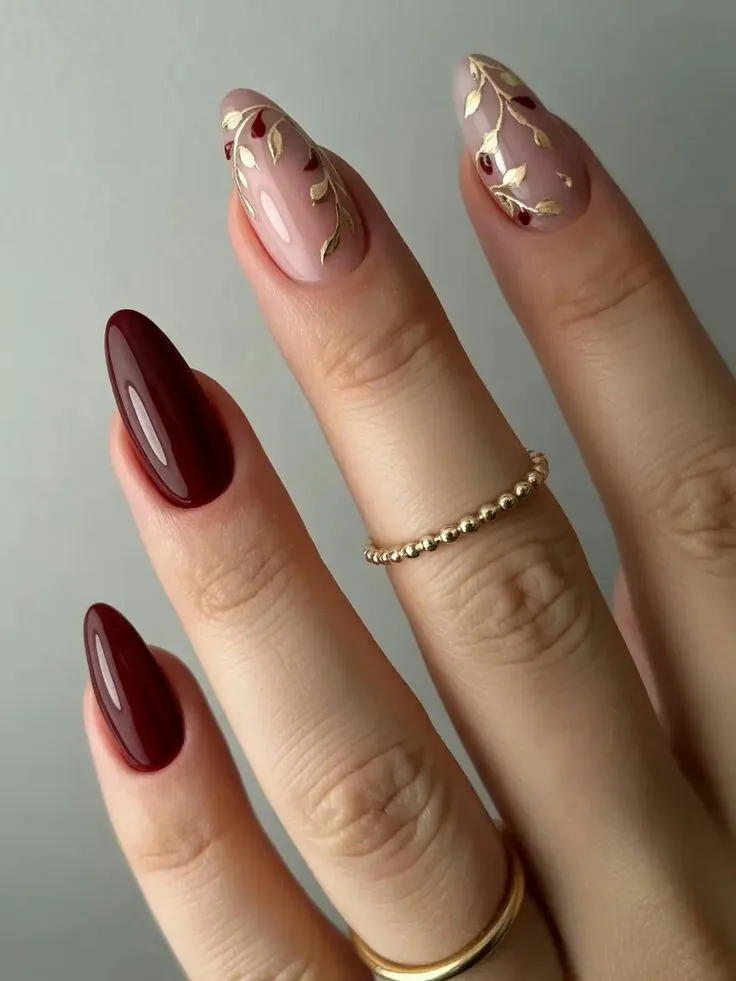 burgundy fall nails 034 6f8d529fd9