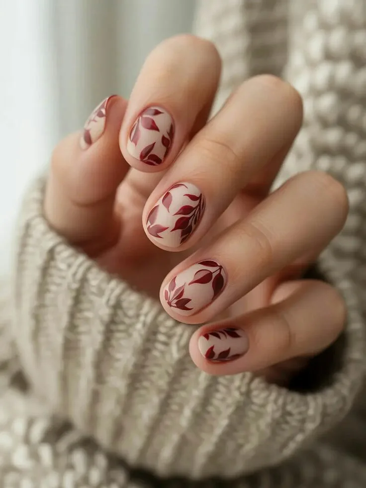 burgundy fall nails 035 2189858a65