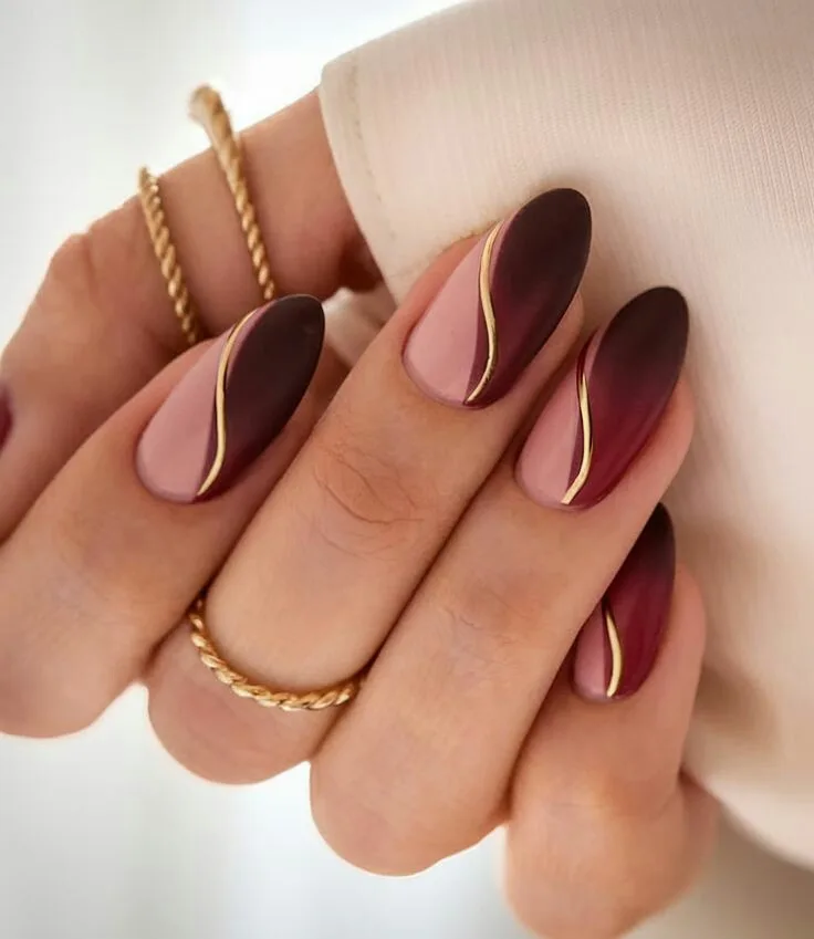 burgundy fall nails 039 5d282f3268