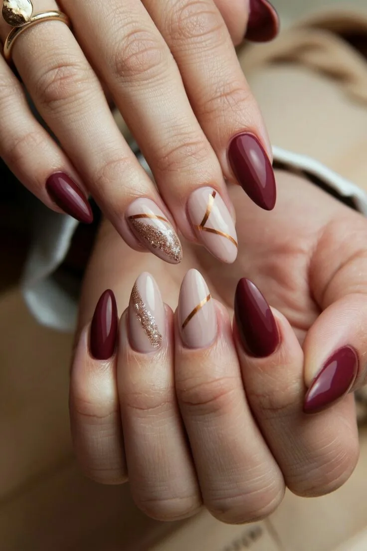 burgundy fall nails 044 4a7a3f3172