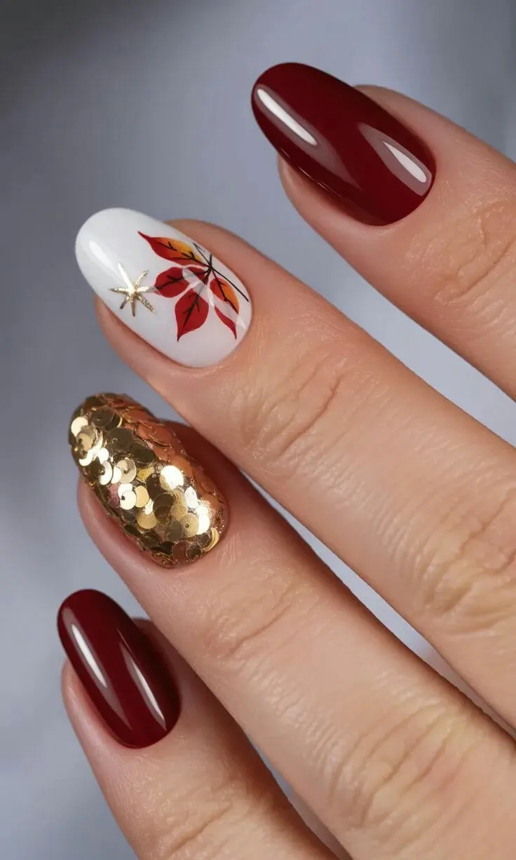 burgundy fall nails 048 24084823c1