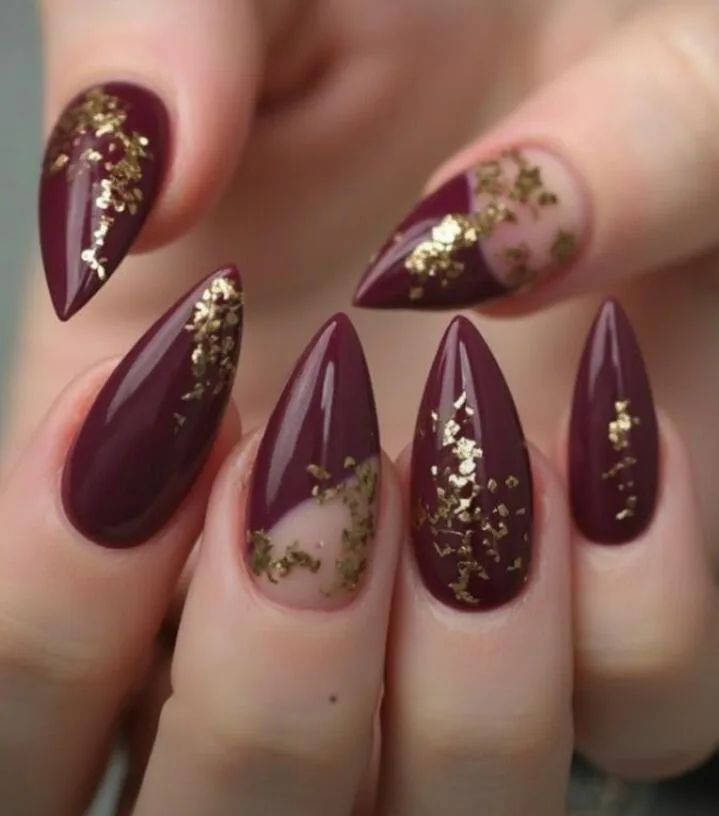 burgundy fall nails 049 98a3240ade