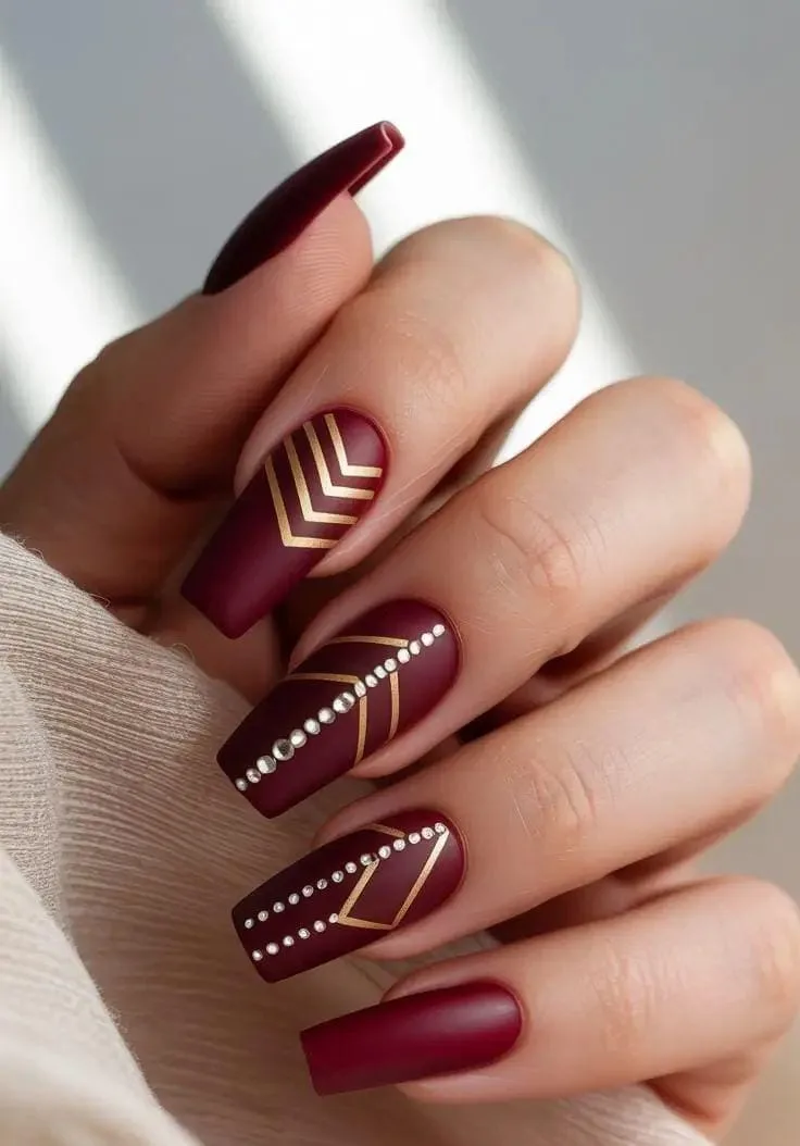 burgundy winter nails 008 d436131211