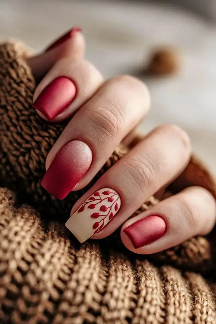burgundy winter nails 011 66e4218962
