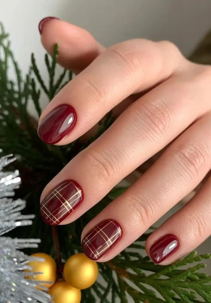 burgundy winter nails 021 73bbbc85fa