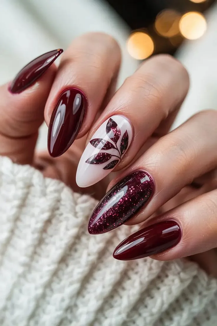 burgundy winter nails 022 172dc2e0ef