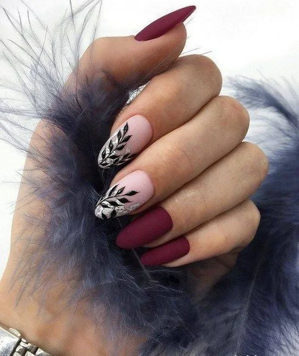 burgundy winter nails 032 a65691490a