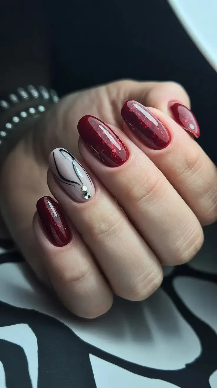 burgundy winter nails 038 8980fa927d
