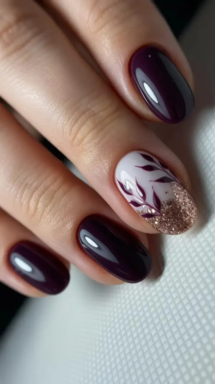 burgundy winter nails 039 e562f52321